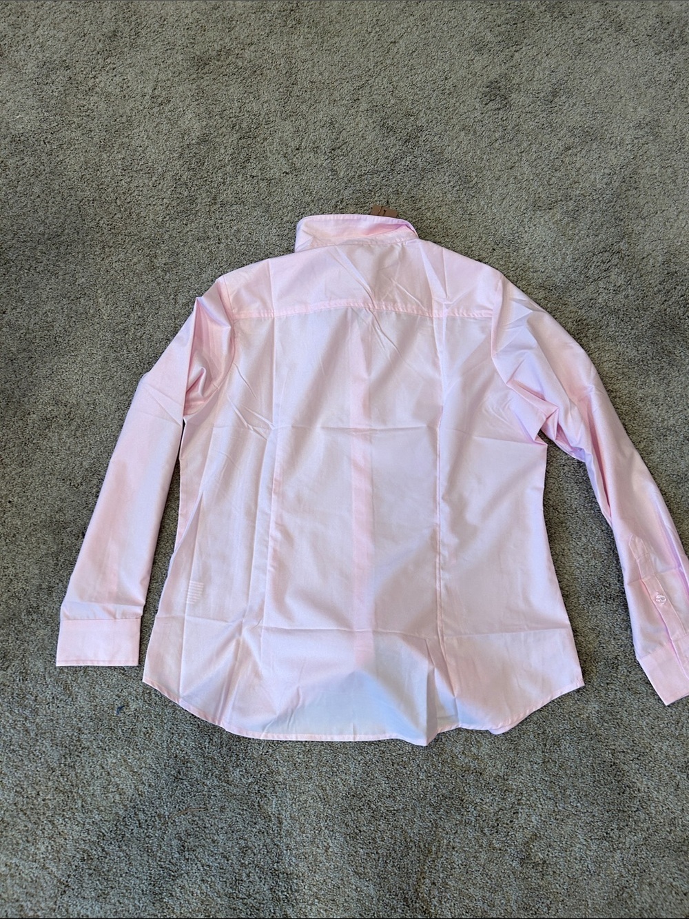 NWT pink button down blouse, size large - Picture 2 of 6